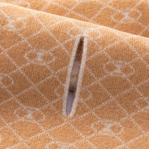 雀说 100羊毛针织提花保暖交叉围巾女2168 商品图3