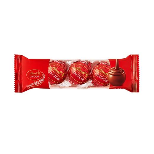 【超市】瑞士莲(Lindt) 软心牛奶巧克力(巧克力制品) 36g(3粒装)/袋 商品图0