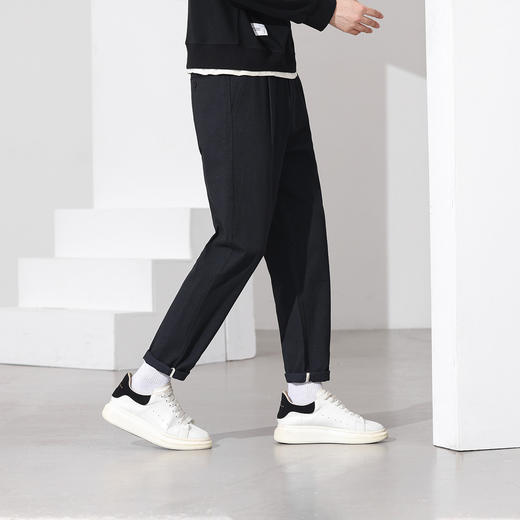 【绵羊毛系列】罗蒙秋冬男士休闲裤撞色袋布时尚立体剪裁舒适百搭长裤子 商品图5