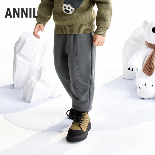 【实体店同款】男童全腰针织棉裤冬季新款安奈儿童装XB546033 商品图1