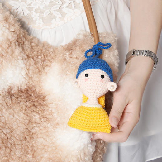 物兮物 致敬大师系列 珍珠少女 钩织玩偶钥匙扣 商品图3