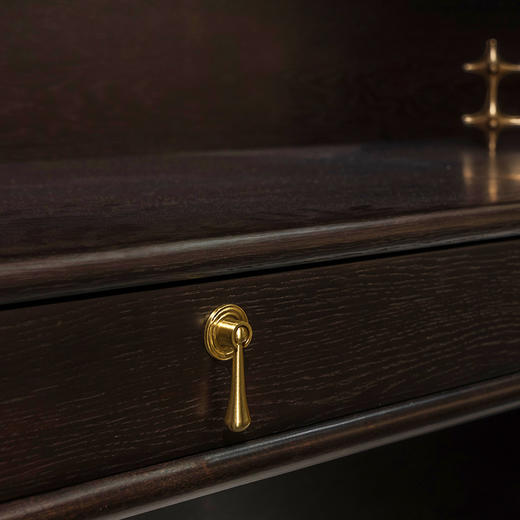 喜梦宝墨骐高定新古典书桌双抽分区收纳学习办公桌 商品图5