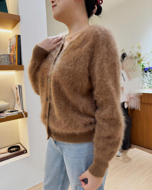   红莲 羊绒拉绒纽扣女开衫 JHL-22877「Ic*cle之*禾同款」 商品图3