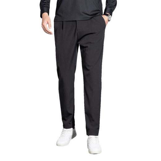 罗蒙秋冬微弹休闲裤男士宽松版型不勒肚可穿腰带修饰腿型显腿长长裤子 商品图6