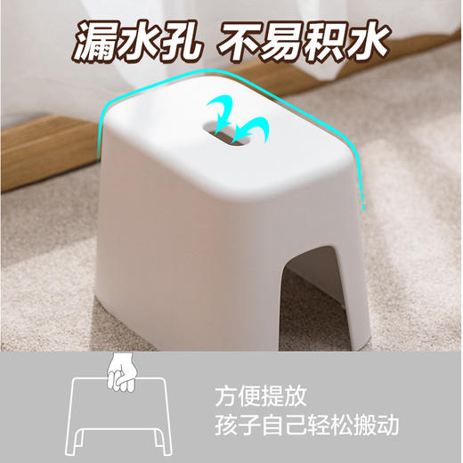 【茶花】普乐浴室防滑凳1个 商品图6