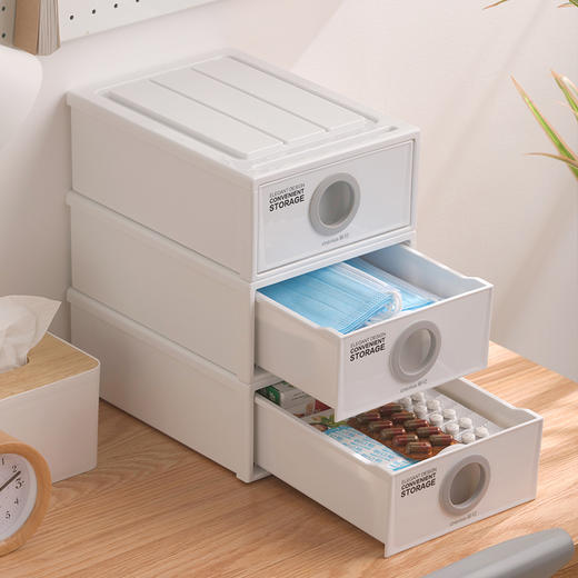 【茶花】伯纳抽屉式桌面收纳柜 商品图9