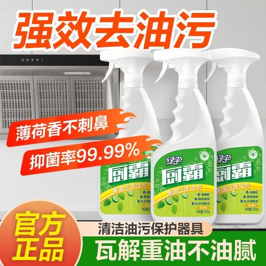 绿伞厨霸500g油烟净厨房重油污清洁剂抽油烟机灶台瓷砖去重油 商品图3