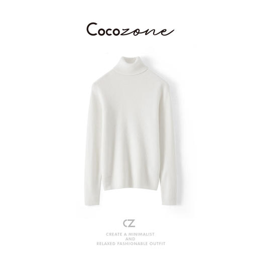 COCO ZONE 刘 一一 【100山羊绒】纯色针织高领羊绒衫 CD2A2705 商品图1