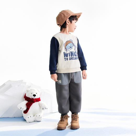 【实体店同款】男童圆领针织棉衣冬季新款安奈儿童装XB541086 商品图3