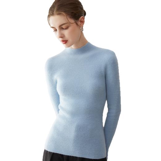 丁摩 100%山羊绒女士羊绒打底衫半高领针织衫ML5036 商品图4