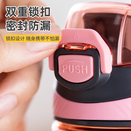 【茶花】多功能弹盖运动水杯随手杯塑料杯 商品图4