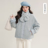 西遇双面穿摇粒绒短款棉服女冬季新款显瘦不臃肿保暖夹棉外套SS051721 商品缩略图0