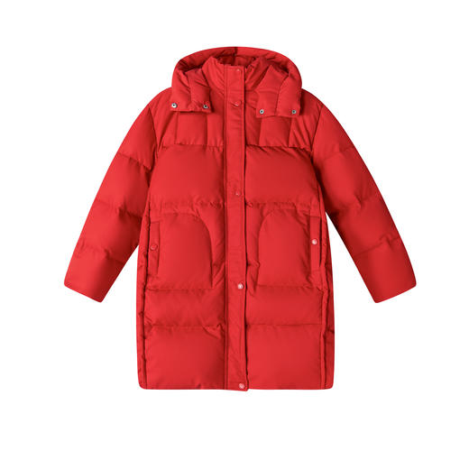 笛莎Deesha 童装女童羽绒服2025冬新款温暖连帽长款羽绒服 商品图4