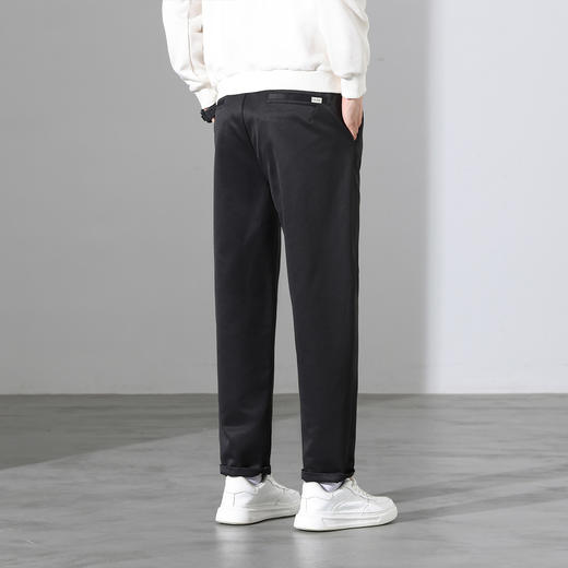 罗蒙秋冬休闲裤男士高弹小锥裤时尚百搭立体剪裁舒适阔腿通勤长裤 商品图6