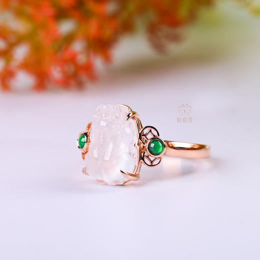 【好运来】玻璃种翡翠貔貅戒指-JZ12506020 商品图0