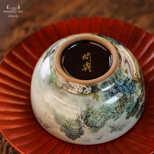 问鼎汝瓷天青老款紫金釉听泉杯（松山亭阁） 商品图4