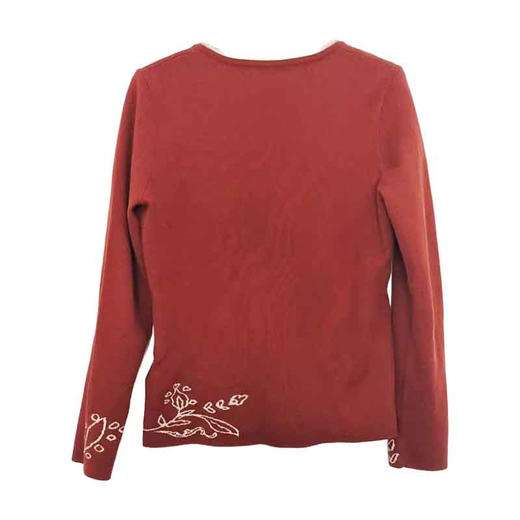 VIVIAN LIU薇薇安刘F2556301秋季女装新款v领提花修身毛衣 商品图1