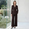 艾尚臣高级感时尚套装女秋冬新款勃艮第红西装外套气质马甲三件套 商品缩略图1
