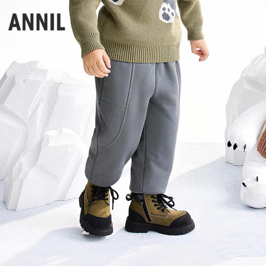 【实体店同款】男童全腰针织棉裤冬季新款安奈儿童装XB546033 商品图2