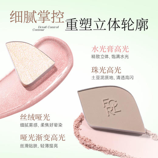 【新品】菲鹿儿四色高光修容一体盘自然立体脸部提亮腮红阴影粉三合一多功能 商品图2