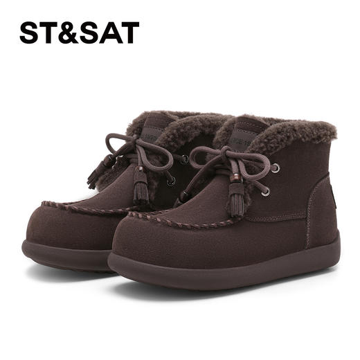 星期六休闲时尚加绒加厚雪地靴SSD4118C5W 商品图8