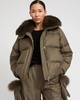Yves Salomon - DOWN JACKET MADE WITH LORO PIANA FLANNEL/FOX - EARTH - 女装 - 羽绒服 - 咖褐色 商品缩略图2