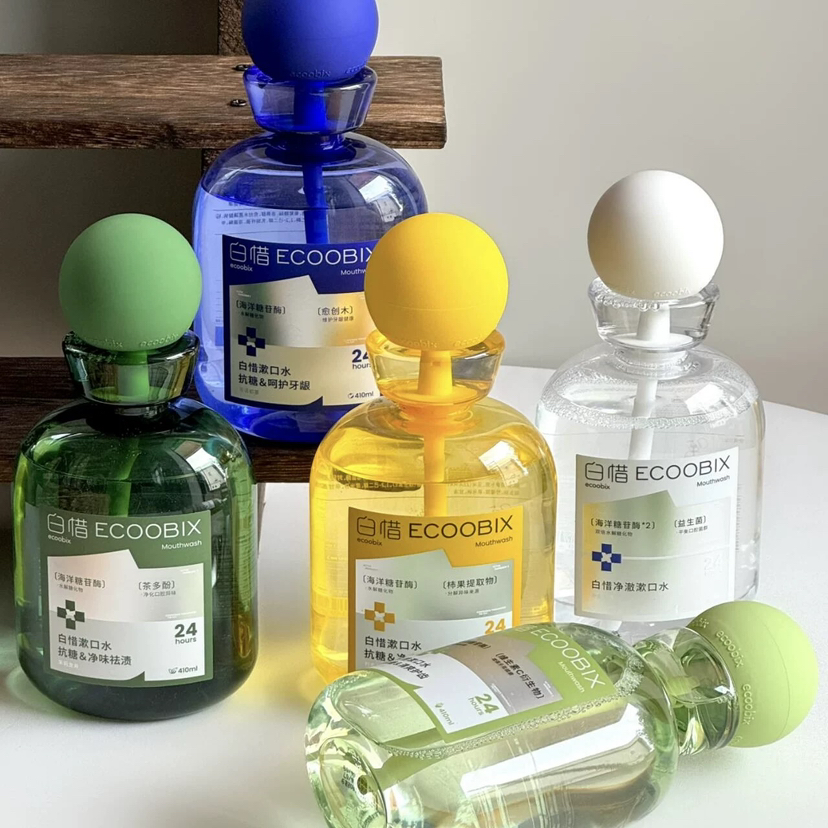 “吐气如兰”具象化！白惜抗糖抑菌清新口气漱口水2.0升级版410ml/瓶