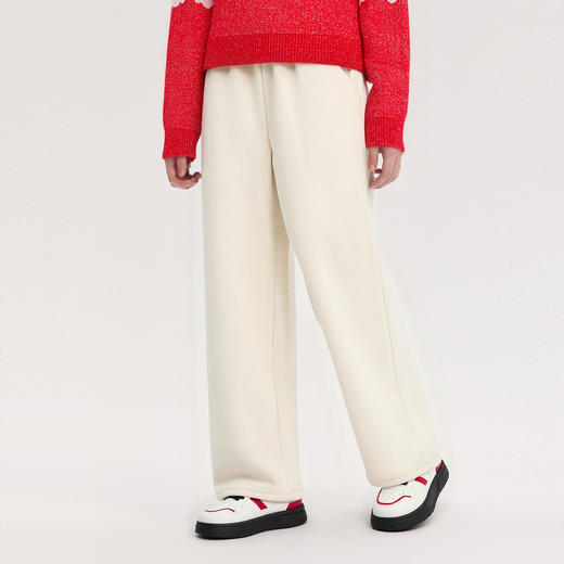 笛莎Deesha 童装女童裤子2025冬新款甜美花边腰阔腿裤 商品图0