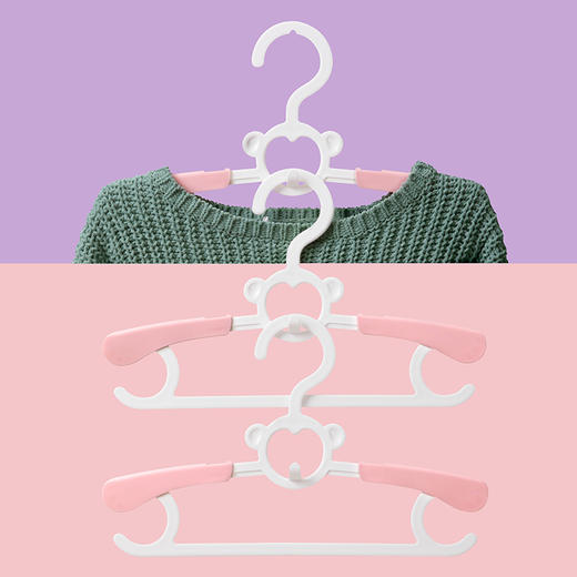 【茶花】萌琪儿童可伸缩衣架 商品图6