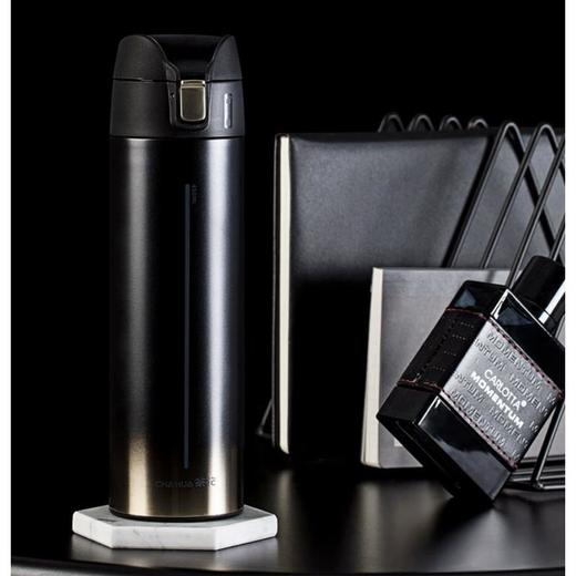 【茶花】按键式不锈钢保温杯450ML 商品图2