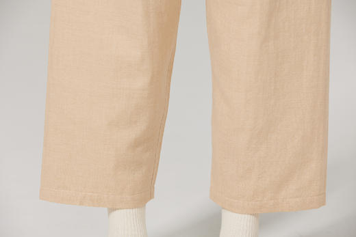 【素道】有机棉纱布上衣 有机棉纱布长裤   男士女士同款 棕色/棕白格 天然有机彩棉无荧光剂 无静电 安全 健康[漳州仓] 商品图6