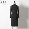 艾尚臣黑色西装套装秋冬职场干练气质女装正式场合职业套裙两件套 商品缩略图4