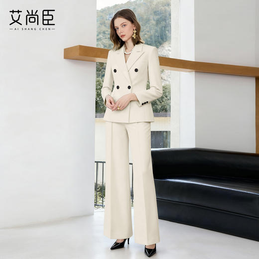 艾尚臣复古西装套装女高级感秋冬马甲职业装上班通勤穿搭西服正装 商品图1