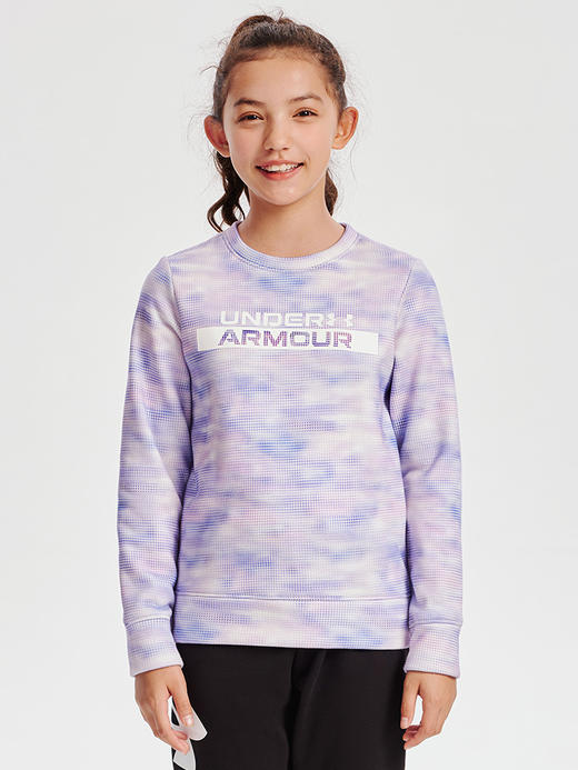 【女童加绒卫衣110-165】Under Armour安德玛女童圆领加绒卫衣234203331 商品图0