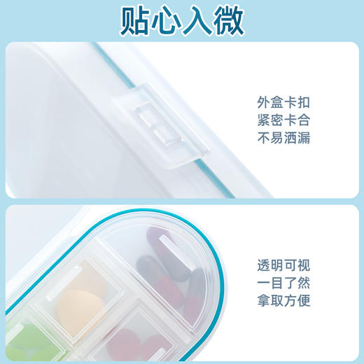 【茶花】便携式药盒独立分装药片（2个装） 商品图7