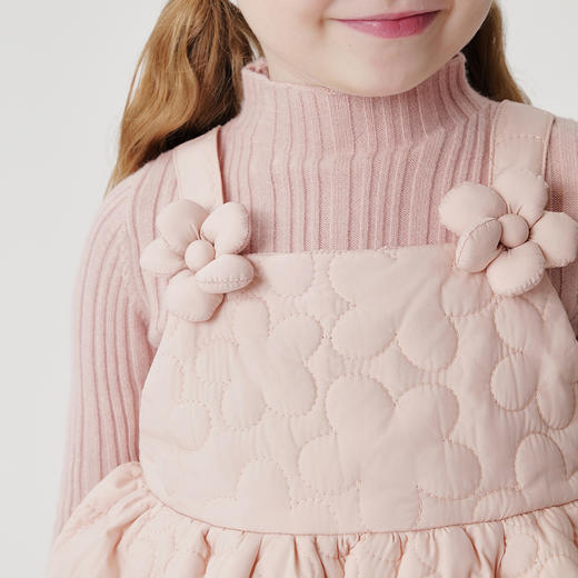 马克珍妮女童立体花朵绗棉花苞吊带裙秋冬新款551595 商品图4