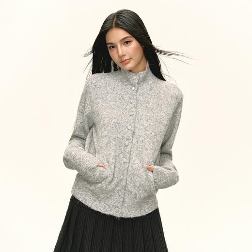 Ariseism 美式复古立领毛衣外套女秋季新款上衣 商品图1