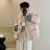 西遇慵懒风短款棉服女冬季新款撞色高级感小个子围脖毛领外套SS051719 商品缩略图4