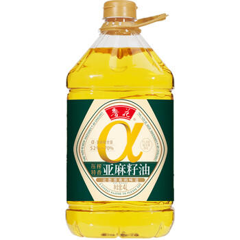 鲁花 【保真亚麻籽油】压榨特香4L 去苦留香 物理压榨 欧洲双认证 油 /粮油调味 /食用油 /特色食用油 商品图6