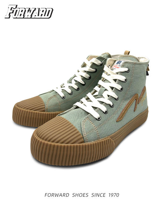前进 绣花贴标高帮帆布鞋-L 商品图7