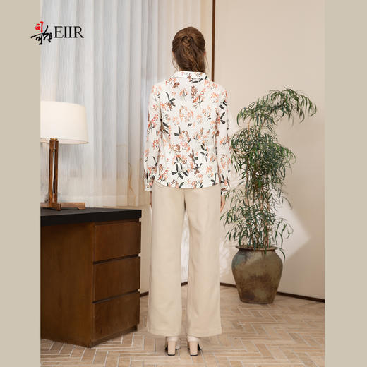 司歌印花长袖衬衫春秋女修身T881198 商品图3