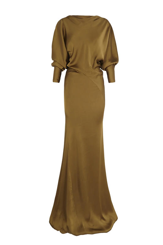 Cortana 25AW 鎏金色DORADO斜裁连衣裙 商品图4