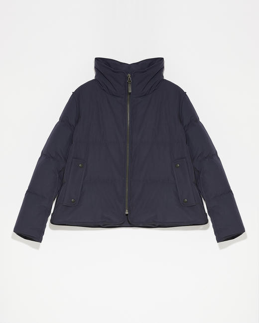 Yves Salomon - DOWN JACKET TECHNICAL FABRIC/MINK - NAVY/PASTEL - 女装 - 羽绒服 - 深蓝色 商品图2