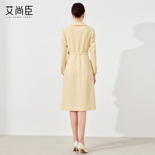 艾尚臣长袖连衣裙女秋季正式场合端庄优雅职业装气质通勤西装裙 商品图4
