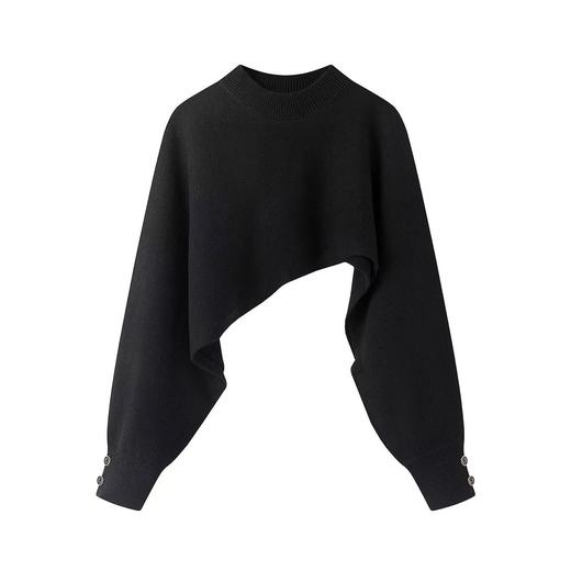 D102726不规则收腰显瘦连衣裙女25秋冬新款针织披肩毛衣 商品图10