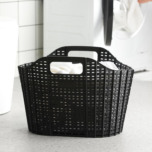 【茶花】可折叠洗衣篮壁挂手提脏衣篮 商品图7