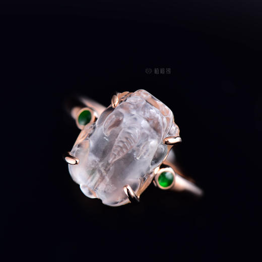 【好运来】玻璃种翡翠貔貅戒-JZ12210017 商品图2