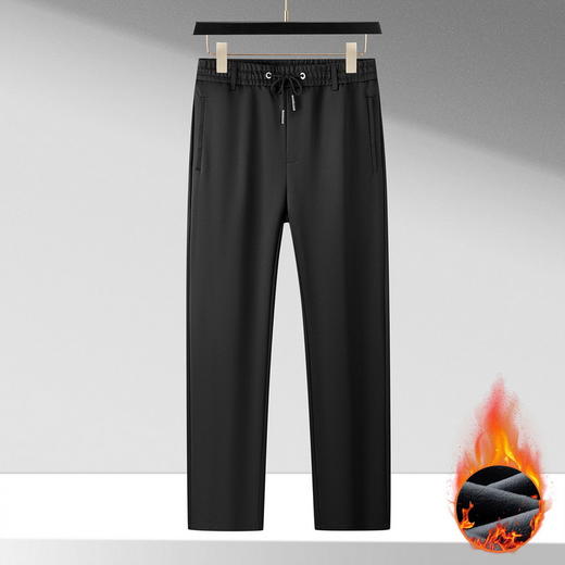 【特大码】【加绒】【DM】大依优型大码男装加绒款松紧腰弹力休闲裤直筒运动裤百搭长裤300斤 商品图6