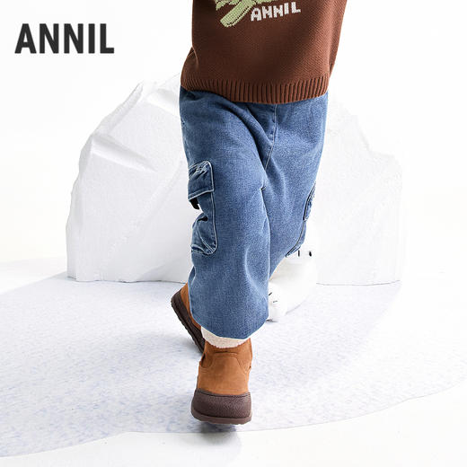 【实体店同款】男童全腰牛仔棉裤冬季新款安奈儿童装XB546032 商品图1