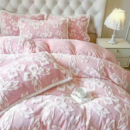 怕冷去拍！！重9斤-9.4斤！喜兹品牌！吊牌1299.9元【自营直发】梦蝶兔兔绒冬季保暖防静电四件套-喜出 商品图5